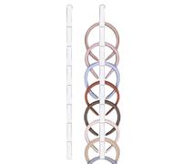 Girl's Headband Storage Organizer - 2 Pieces Wall Mount Headband Holder With 8 Slots Each | Space-Saving Hanging Rack For Hair Accessories | Ideal For Women, Teens, Bedroom, Closet, Dorm Room, Bathroo