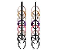 Girl's Headband Storage Organizer - 2 Pieces Wall Mount Headband Holder With 8 Slots Each | Space-Saving Hanging Rack For Hair Accessories | Ideal For Women, Teens, Bedroom, Closet, Dorm Room, Bathroo