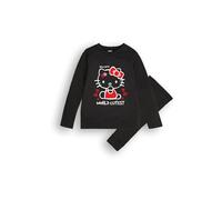 Girls' Hello Kitty Pyjama Set - Jet Black Long-Sleeve Top and Bottoms with "World Cutest" Design | Kids' Sleepwear (Ages 1-12) (UK, Age, 3 Years, 4 Years, Regular, Standard, Black)