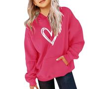 Girls' Hooded for Spring Autumn and Winter Medium and Large Children's Personalized Retro Print Sweatshirts for Teenagers Long Sleeves Comfortable Cute Sweatshirts Teen Boy Hoodie Hot Pink