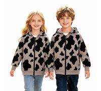 Girls' Hoodie 146 with Zip Hooded Sweat Jacket Boys 158 Cool | Oversize Pullover with Pocket Hooded Jacket Chic Leopard Sweatshirt Thickened Warm Winter Jacket for Toddlers Children