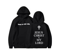 Girls Hoodie Double Sided Print Pullover Long Sleeve Casual Soft Sweatshirt with Pocket Jumper Top for School Play Sporty Everyday Active(Black, 4-5 Years)