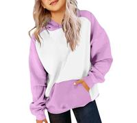 Girls Hoodie Long Sleeve Soft Sweatshirt with Graphic Hoody for Kids - Cozy Everyday Layering Top for Girls and Boys Casual Schoolwear Autumn Winter Wear (Purple, 10-11 Years)