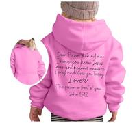 Girls Hoodie Soft Oversized Cotton Lightweight Casual Outerwear Long Sleeve Top PE School Sweat Gymnastics Gifts Pink