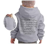 Girls Hoodie Soft Oversized Cotton Lightweight Casual Outerwear Long Sleeve Top PE School Sweat Gymnastics Gifts Grey