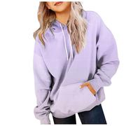 Girls Hoodie Sweatshirt Warm Sweatshirt for Kids Breathable Gradient Hoodies Tops for Girls Hooded Pullover Toddler Hooded Top Fashion Long Sleeve Shirt Pull Over Kids (Light Purple, 11-12 Years)