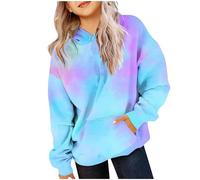 Girls Hoodies Clearance,Kids Tie-dye Hooded Sweatshirt Today's Deals,Round Neck Solid Long Sleeved Pullover Sweatshirt Fall Winter Soft Comfoty Jumpers Oversized Casual with Pocket Hoody 2-14Years