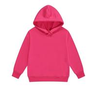 Girls Hoodies Long Sleeve Pullover Solid Casual Outerwear Cozy Fleece Lined Hooded Sweater Toddler Teen Age 2 to 13 Years(12-13 Years) Hot Pink
