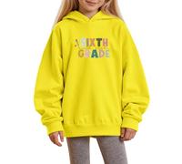 Girls Hoodies Print Pullover Long Sleeve Soft Comfortable Sweatshirt Jumper Top for Everyday School Parties Cosy Seasons Ages 1-14(Yellow, 1-2 Years)
