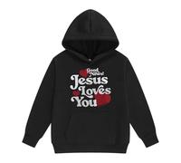 Girls Hoodies & Sweatshirts for Toddler to Big Kids Full Zip Hoodie with Long Sleeve Pocket Front Defining Letter Print and Cozy Front Pocketend start#s#Made for everyday wear (Black, 1-2 Years)