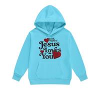 Girls Hoodies & Sweatshirts for Toddler to Big Kids Full Zip Hoodie with Long Sleeve Pocket Front Defining Letter Print and Cozy Front Pocketend start#s#Made for everyday wear (Sky Blue, 6-7 Years)