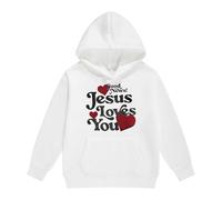 Girls Hoodies & Sweatshirts for Toddler to Big Kids Full Zip Hoodie with Long Sleeve Pocket Front Defining Letter Print and Cozy Front Pocketend start#s#Made for everyday wear (White, 10-11 Years)