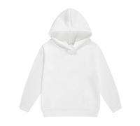 Girls Hoodies & Sweatshirts Long Sleeve Pullover Solid Casual Outerwear Cozy Fleece Lined Hooded Sweater for Toddler to Teen White