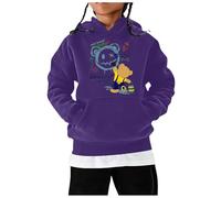Girls Hoodies & Sweatshirts Product Title Children's Long Sleeved Cartoon Bear Print Hoodie for Girls - Cozy Everyday Sweatshirt Top Soft Quality with Durable Knit (Purple, 3-4 Years)