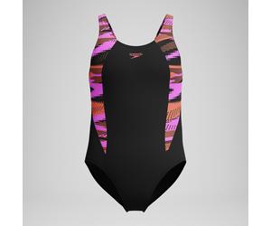Girls' HyberBoom Splice Muscleback Swimsuit Black/Pink - 7-8 7-8