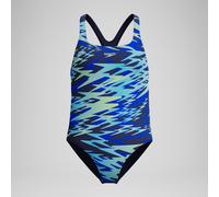Speedo Girls One-Piece Swimsuit Hyperboom Print Medalist Peacoat Size 15-16 Years