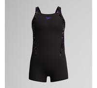 Girls Hyperboom Splice Legsuit Black/Peach - 13-14 Bright Peach 13-14