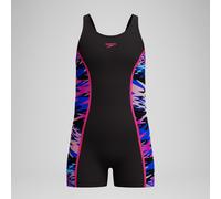 Girls Hyperboom Splice Muscleback Legsuit Black/Pink - 4 Anthracite/Pink 4