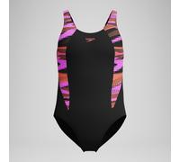 Girls Hyperboom Splice Muscleback Swimsuit Black/Pink - 7-8 Coral Sands 7-8