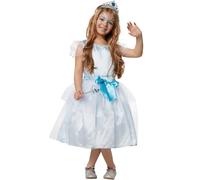 Girls Ice Princess Costume Elsa Ice Queen Frozen Fairy Film Fancy Dress Carnival