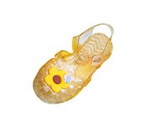Girls Jelly Shoes Sale Clearance, Kids Hollow Out Roman Sandals Clear Flat Water Shoe, Flower Rainbow Glitter Sandal Children Summer Clog Non-slip Soft Sole Beach Footwear Slip On Garden Pool Sliders