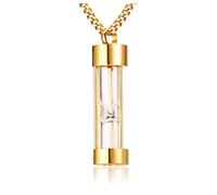 Girls jewelry PJ Stainless Steel Hourglass Ashes Urn Memorial Keepsake Pendant Necklace,Remembrance Jewelry things