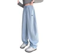 Girl's Jogging Tapered Sweatpants Stretchy Drawstring Waist Cosy Tracksuit Bottoms Wide Leg Casual Sweatpants Loose Fit Jogging Bottoms Girl Loose Fit Sweatpant Solid Colour Cargo Jogger