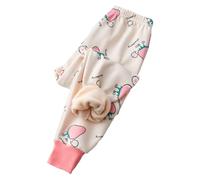 Girls Jogging Trousers Y2K Vintage Joggers Elasticated Waist Warm Wide Leg Baggy Jeans Ribbed Strtetch Fabric Sports Sweatpants School Pe Children Loose Straight Pants Beige