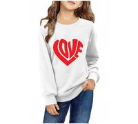 Girls Jumper Sweatshirt Cute Printed Long Sleeves Sweatshirts with Pockets Casual Crew Neck Fall Winter Pullover Tops Toddler Clothes Casual Comfy Fleece Jumper School Warm Teen Girl Coat