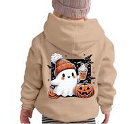 Girls Jumpers,Girls Hoodie for Everyday Comfort | Cozy Long Sleeve Pullover with Cute Graphic Design for Kids Perfect for School Holidays and Outdoor Play (Khaki, 2-3 Years)
