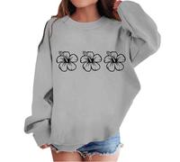 Girls Jumpers Solid Color Sweatshirt Cotton Lightweight Casual Outerwear Crewneck Pullover for Toddler Activewear Boys Age 2-13 Years Grey