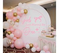 Girls Just Wanna Be One Decal - Bow Stickers - Bow 1st Birthday Decoration