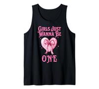 Girls Just Wanna be ONE Shirt for 1st Birthday Girl Coquette Tank Top