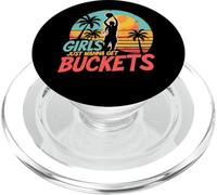 Girls Just Wanna Get Buckets - Love For Girls Basketball PopSockets PopGrip for MagSafe