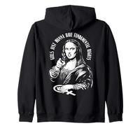 Girls Just Wanna Have Fundamental Rights Feminist Mona Lisa Zip Hoodie