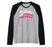 Girls Just Wanna Have Fundamental Rights Funny Feminist PWR Raglan Baseball Tee