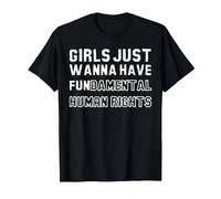 Girls Just Wanna Have Fundamental Rights T-Shirt, Men, Black, Small