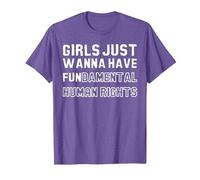 Girls Just Wanna Have Fundamental Rights T-Shirt, Men, Purple Heather, Medium