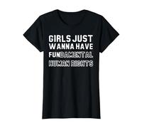 Girls Just Wanna Have Fundamental Rights T-Shirt, Women, Black, Medium