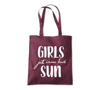 Girls Just Wanna Have Sun Tote Shopping Bag 10 Litres Capacity 42 x 38cm