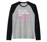 Girls Just Want to Have Fundamental Human Rights Feminist Raglan Baseball Tee