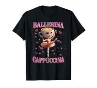 Girls Kids Italian Brainrot Meme Ballerina Cappuccina T-Shirt