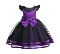 Girls Kids Magic Witch Halloween Costume Carnival Festival Fancy Dress Children's Play House Costumes Kids Vampire Costume Girls Purple Witch Witches Hat Cosplay