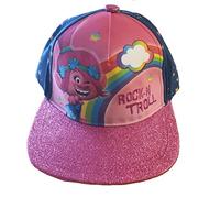 Girls Kids Trolls Baseball Cap Summer Poppy Age 4-8 Years Rock-N Troll Pink