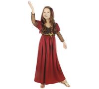 Girls Kids Tudor Juliet Medieval Queen Princess Book Fancy Dress Costume 4-14