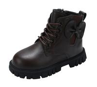 Girls' Knee High Zip Riding Boots Lace Up Boots Girls Lightweight Mid-Calf Cowgirl Boots School Hiking Shoes Waterproof Girl Winter Boots Party Dressy