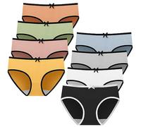 Girls Knickers Soft Seamless Underwear High Elastic Briefs Kids Fashionable Pants Comfortable & Breathable Underpants Suitable for 8-18 years, School, Everyday