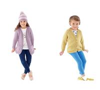 Girls Knitting Pattern Easy Knit Cardigan and Cable Jacket in Cherished DK King Cole 5586