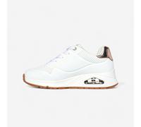 Girls Lace-up Uno - White/gold