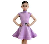 Girls Latin Ballroom Dance Dress Dance Practice Competition Outfits | Nylon, two-piece set forTango Salsa Rumba Jazz Costume